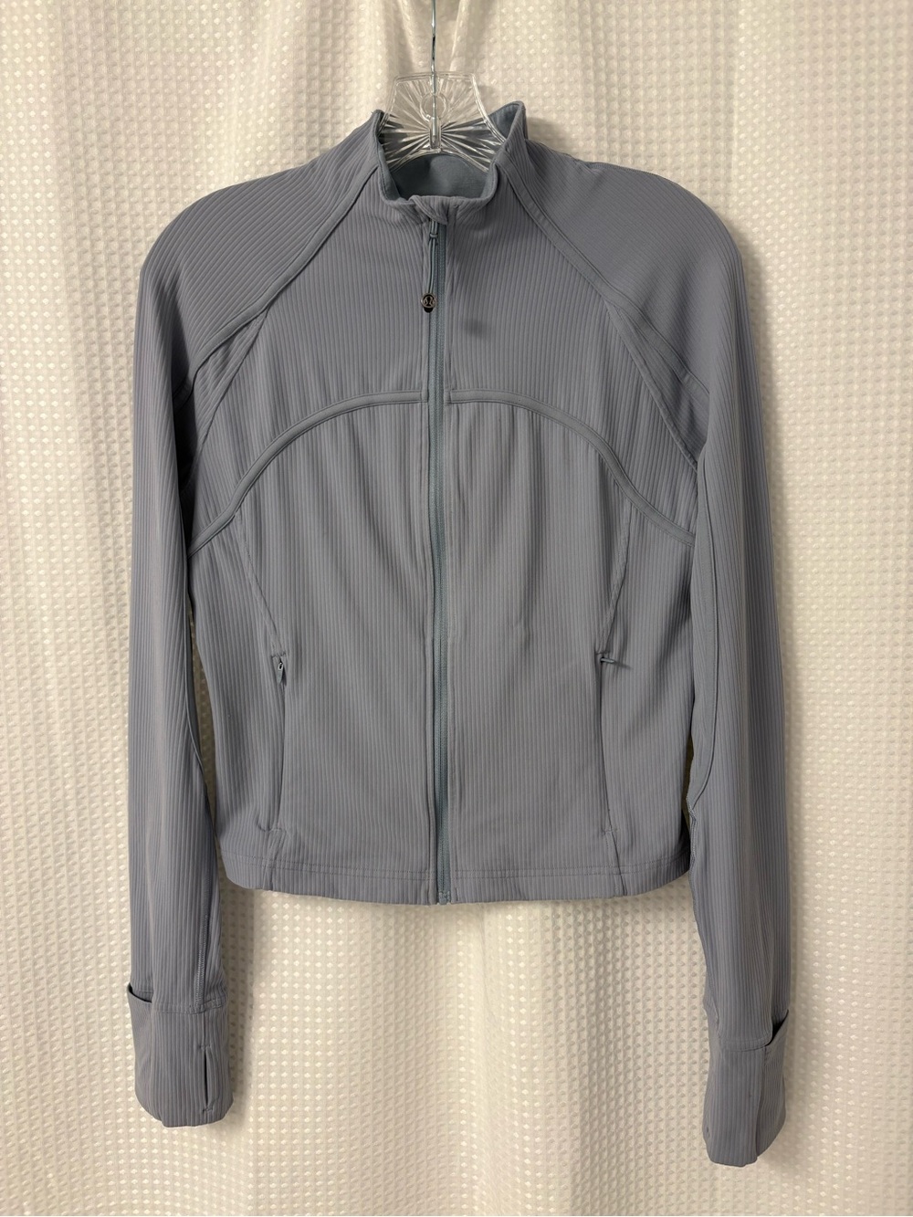 Lululemon Cropped Define Jacket Ribbed Nulu ~ 10 ~ Chambray